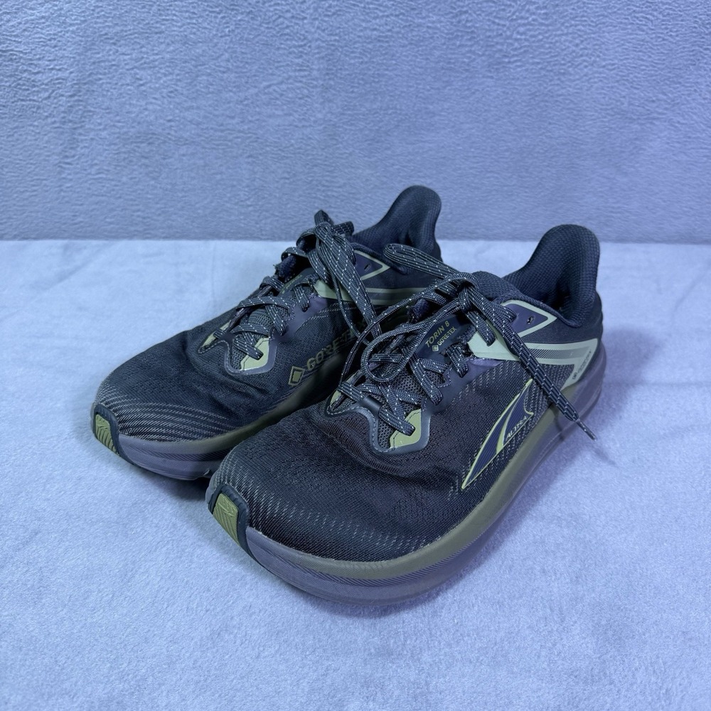 Altra Torin 8 GTX Shoes Mens 9 Black Green GORE-TEX Waterproof Running Modern